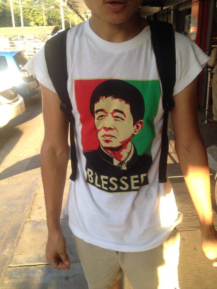 <em>An image of KIA leader Gun Maw on a t-shirt in Yangon.</em><br /><em>Credit: Susan Morelands</em>