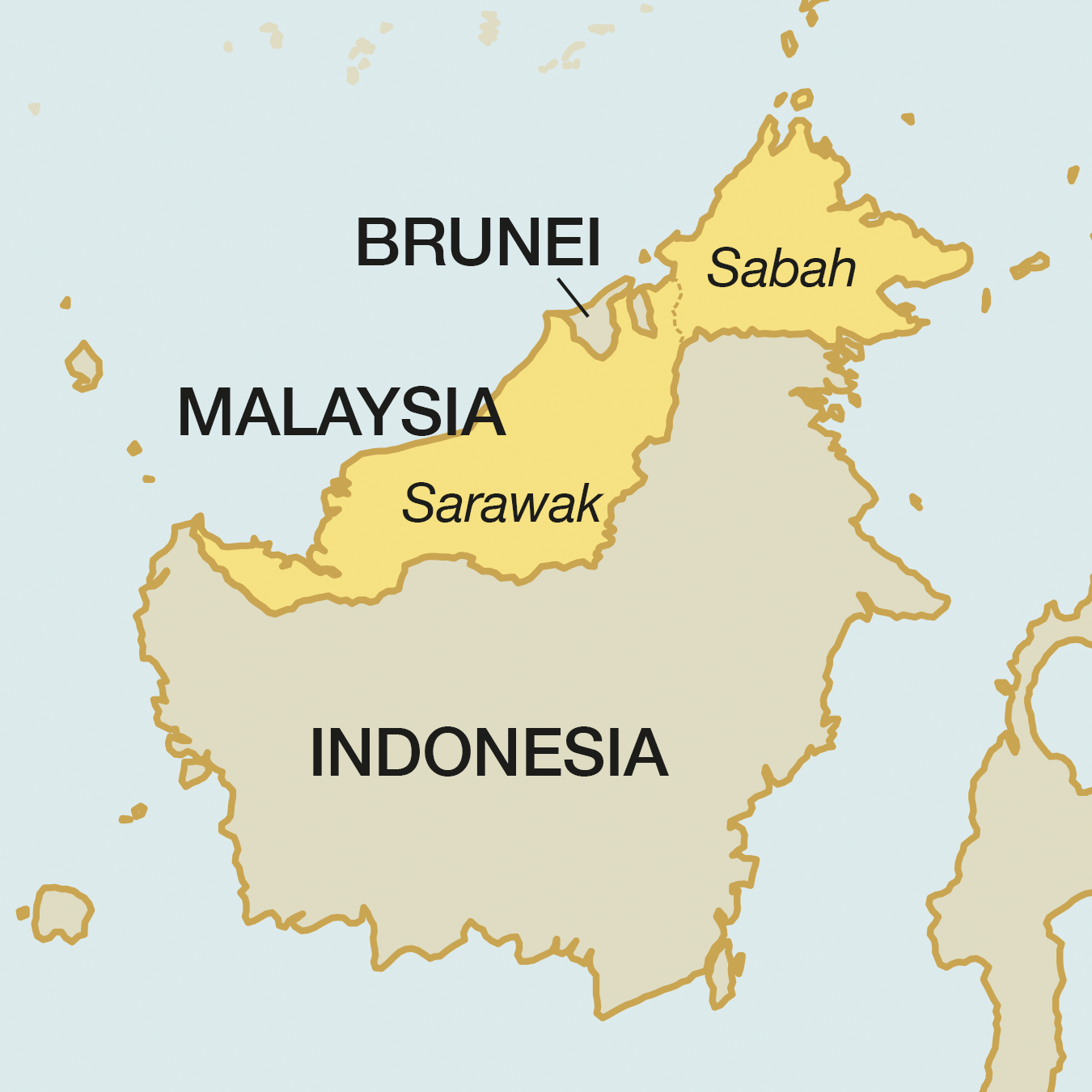 The island of Borneo