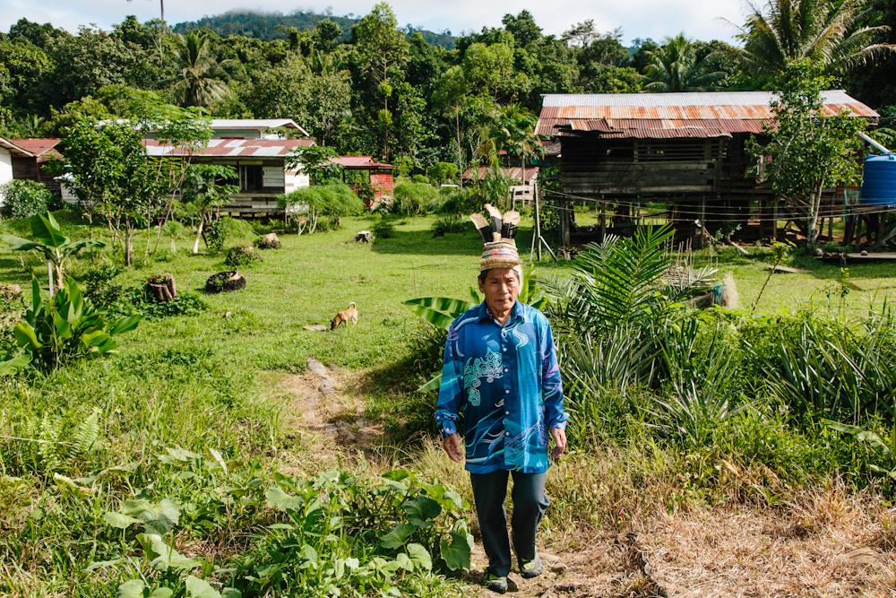 ロング・ケロン村の現首長ティロング・ローウィング氏は、プナン人の領土での伐採事業を反対し続けるという。写真：Andrew Hetherington